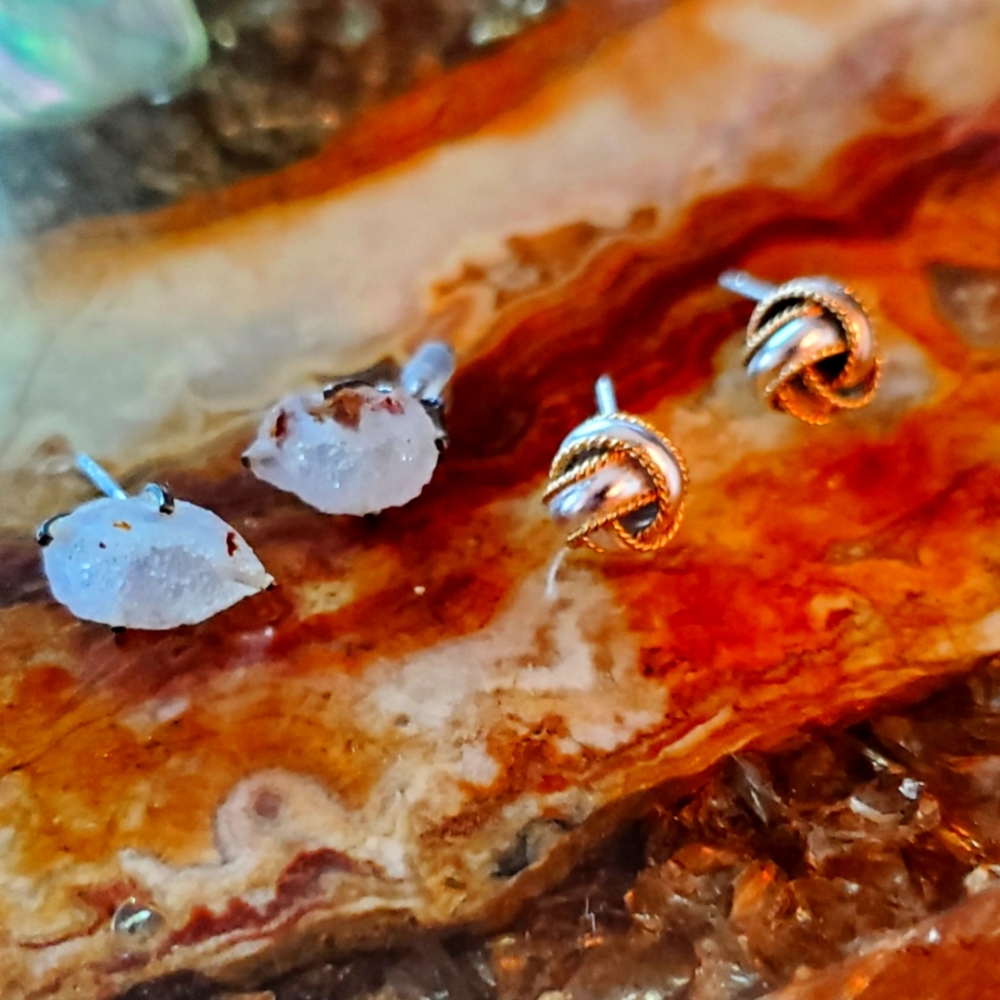 Two Pair Sterling Silver Earrings